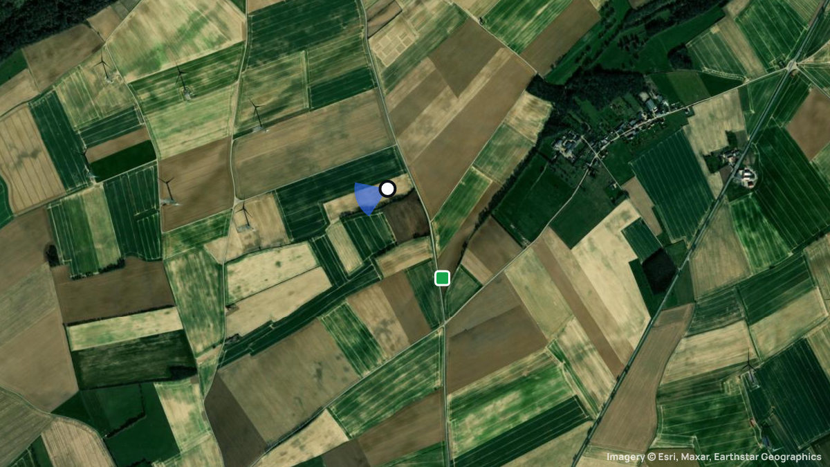 Satellite map of Ecalgrain with its launches and landings