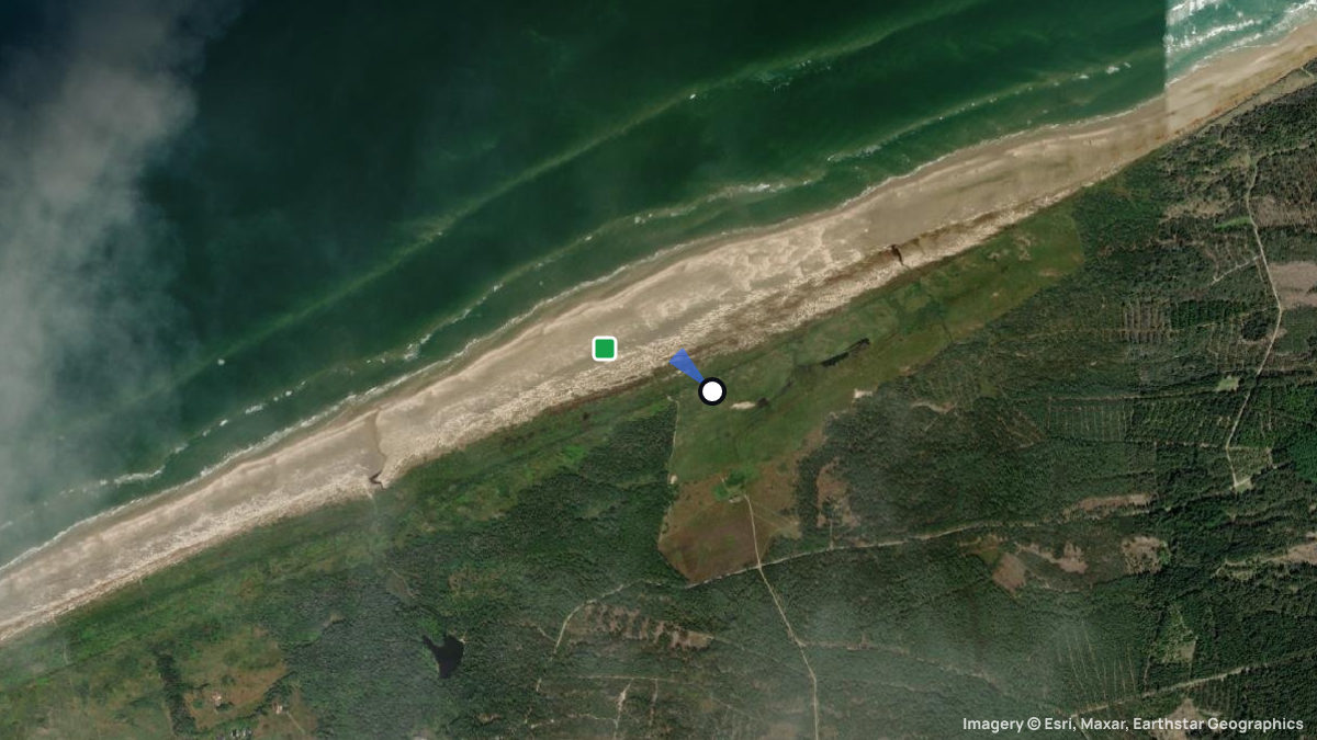 Satellite map of Skiveren with its launches and landings