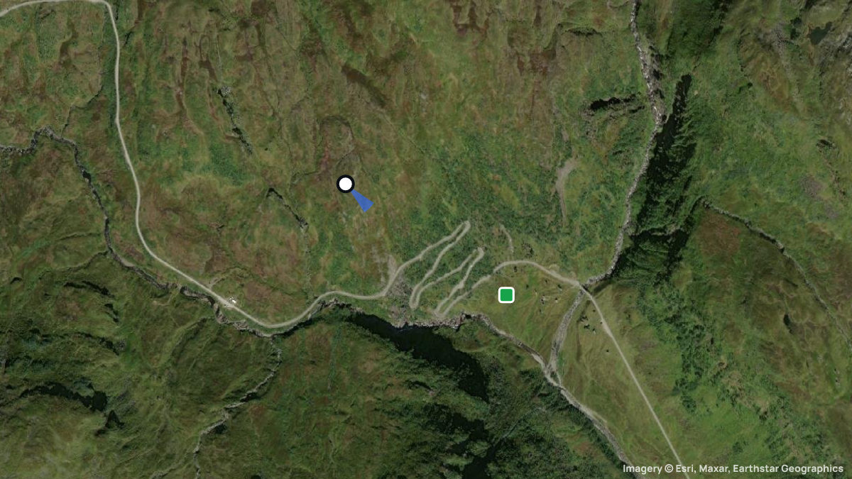 Satellitenkarte von Vikafjellet mit Start- und Landeplätzen