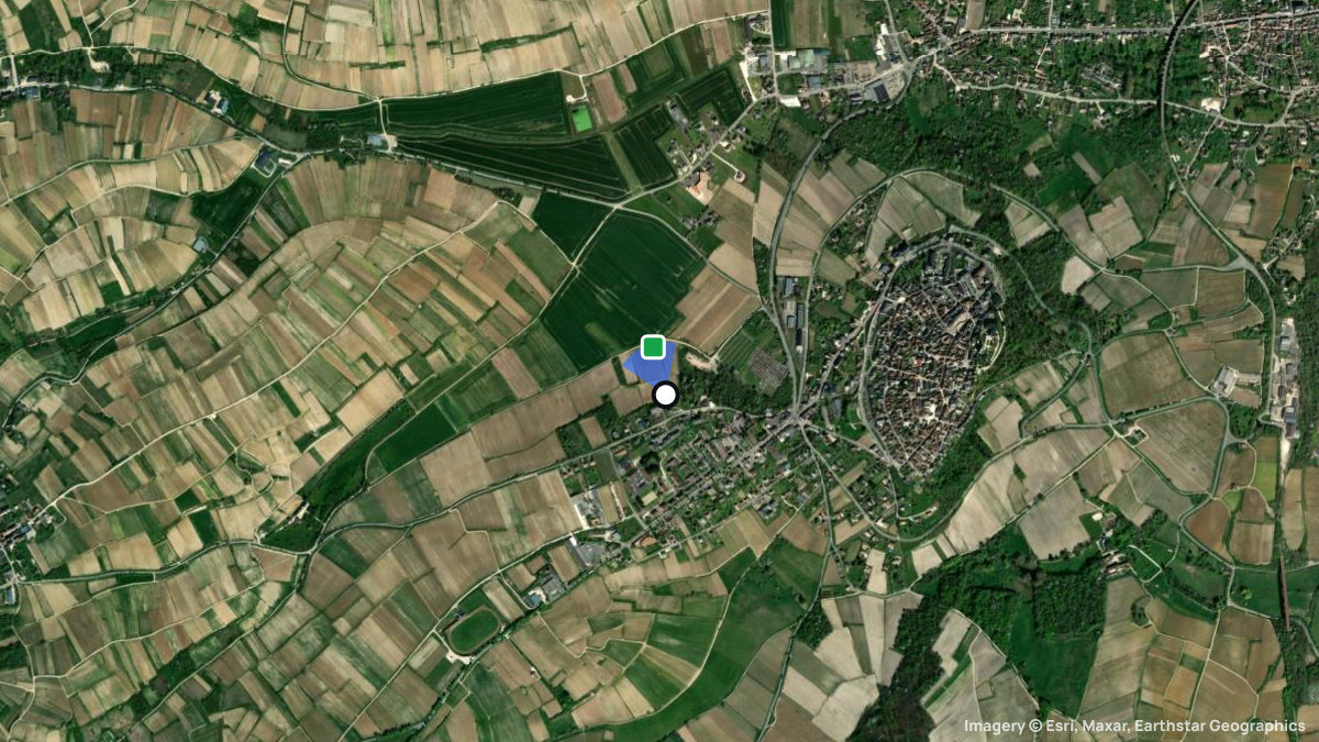 Satellitenkarte von Sancerre mit Start- und Landeplätzen