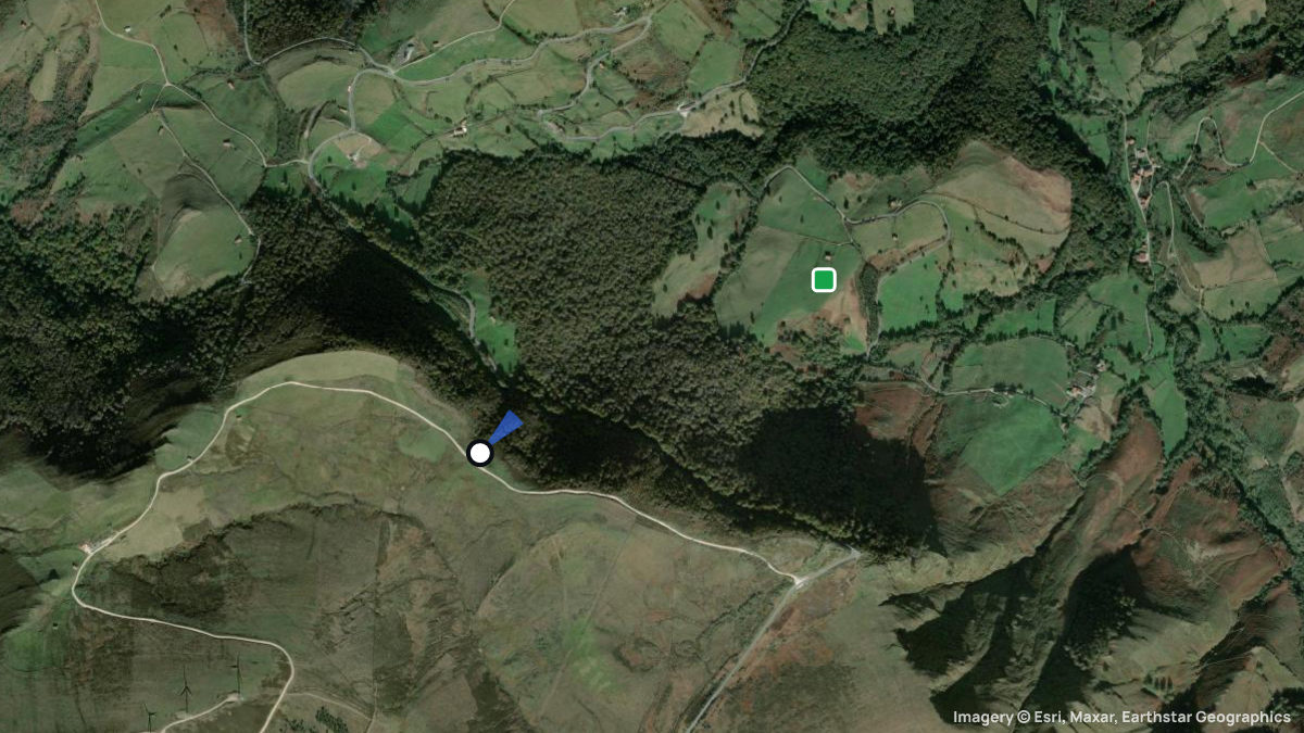 Satellitenkarte von Los Tornos mit Start- und Landeplätzen