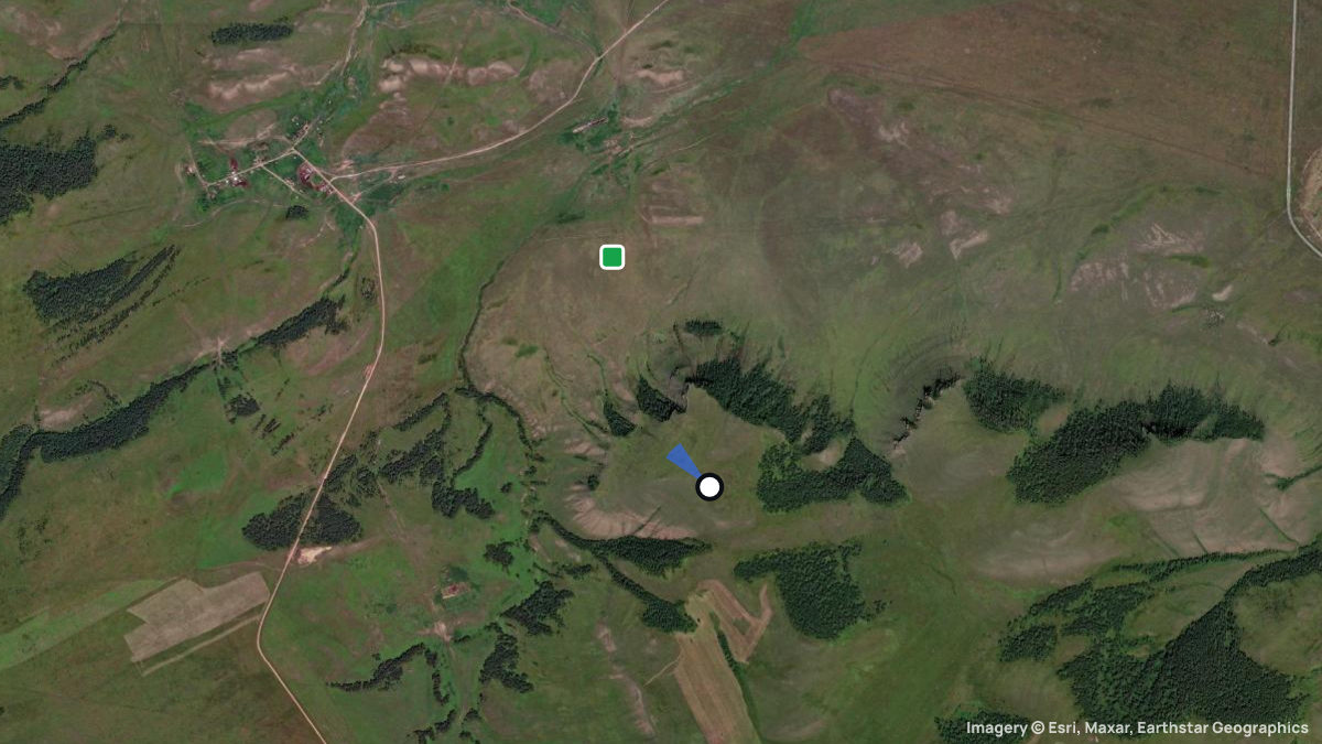 Satellite map of Listvennaya NW with its launches and landings
