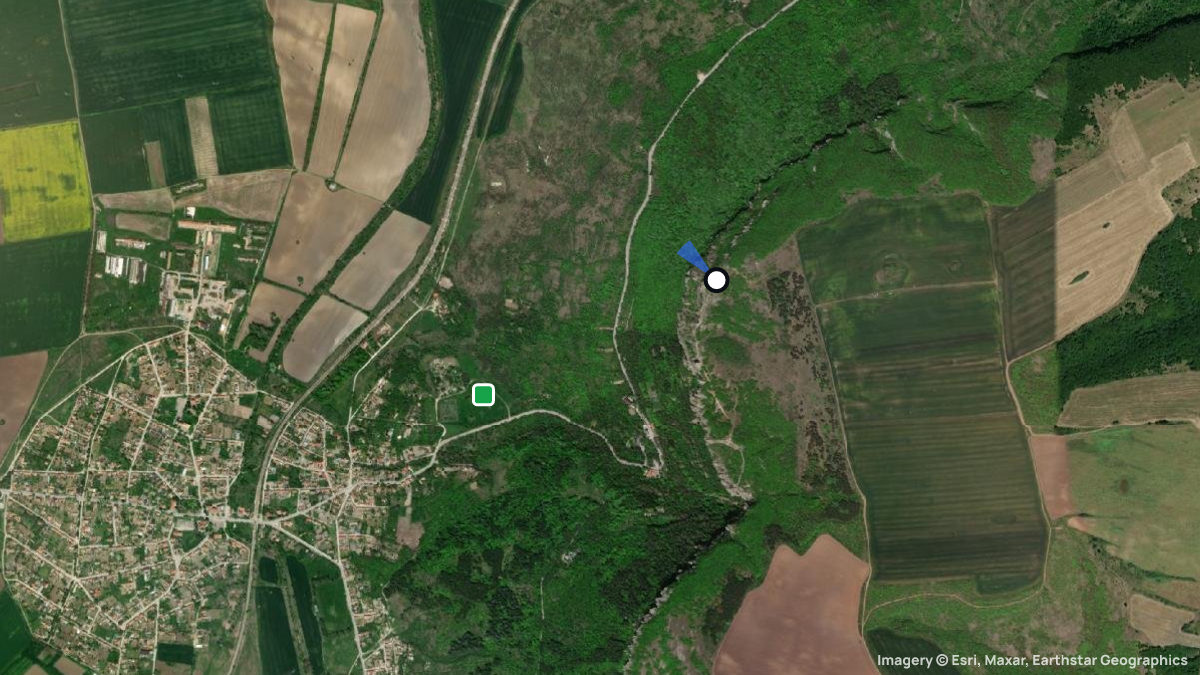Satellite map of Madara with its launches and landings