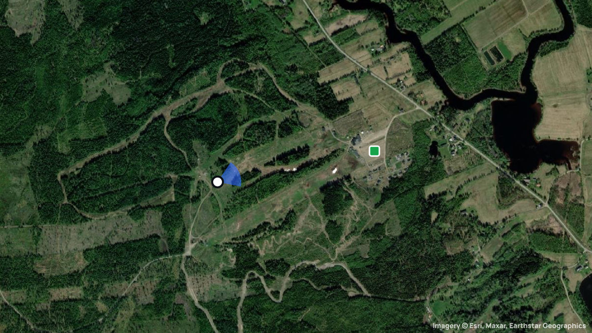 Satellite map of Sunne with its launches and landings