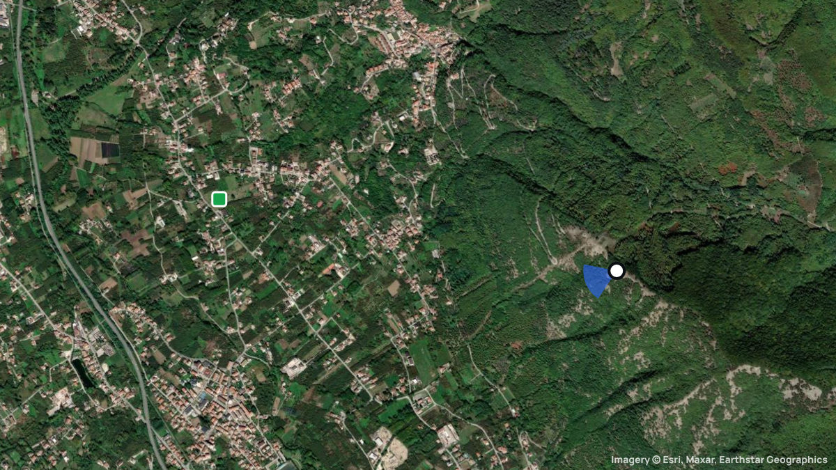Satellite map of Avellino with its launches and landings