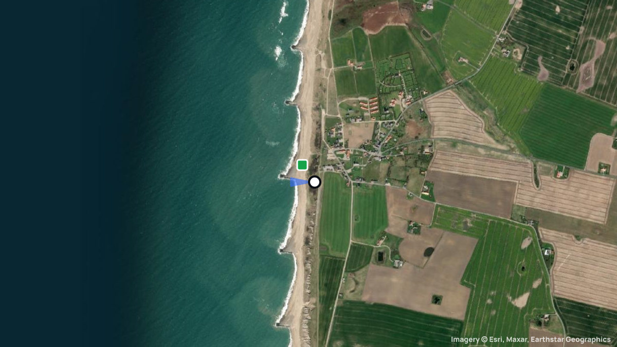Satellitenkarte von Bovbjerg Ferring mit Start- und Landeplätzen