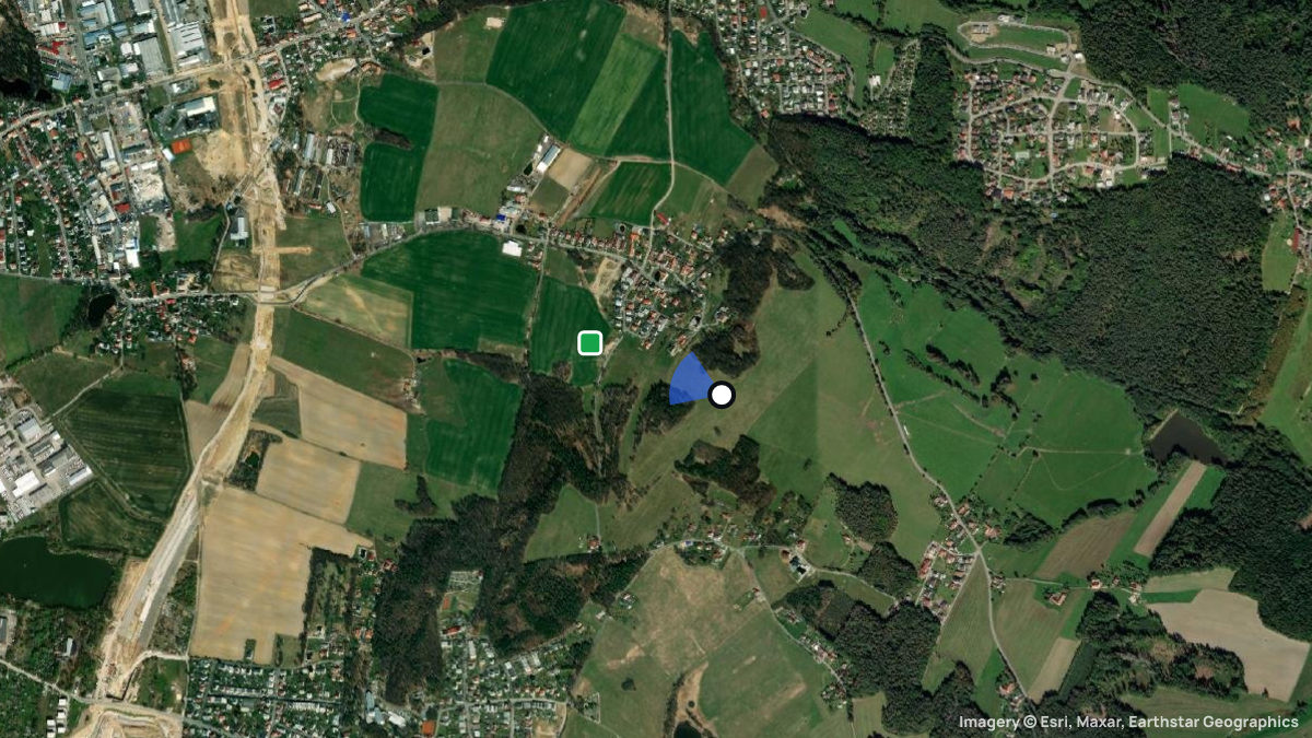 Satellite map of Dubicne with its launches and landings