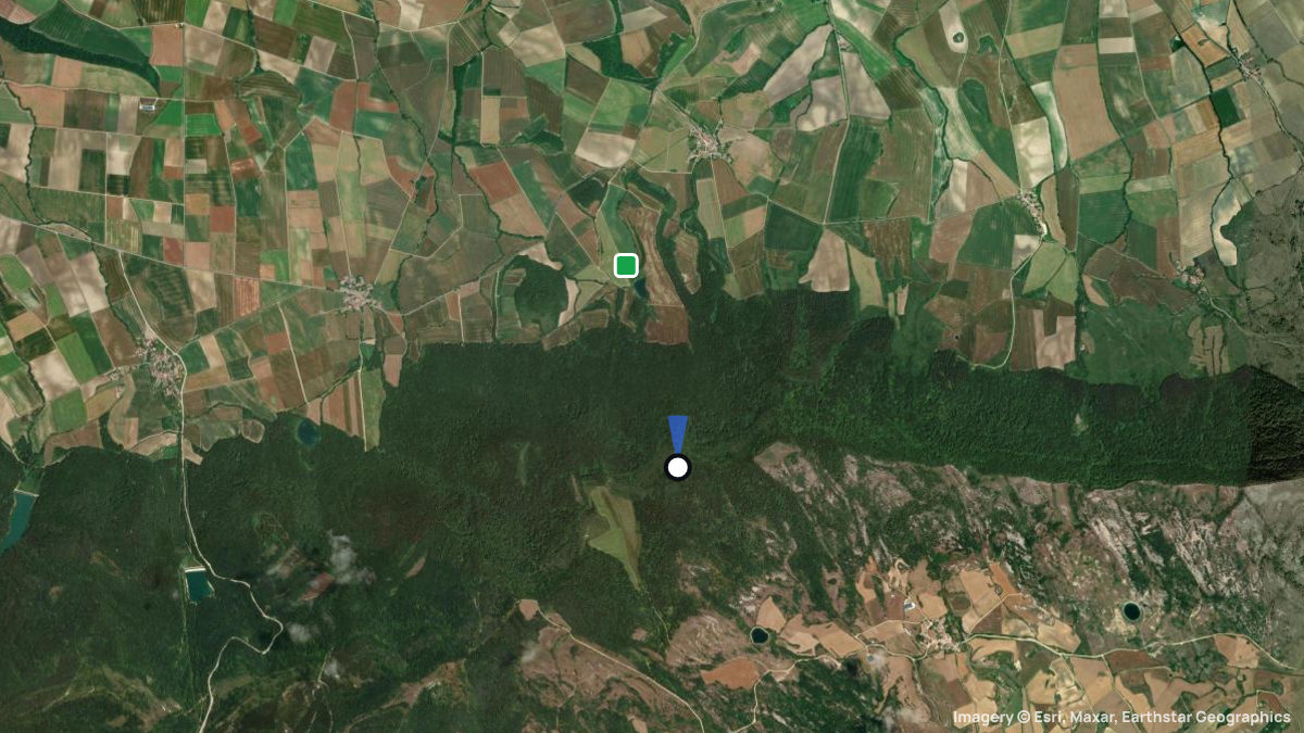 Satellite map of Santa Elena with its launches and landings
