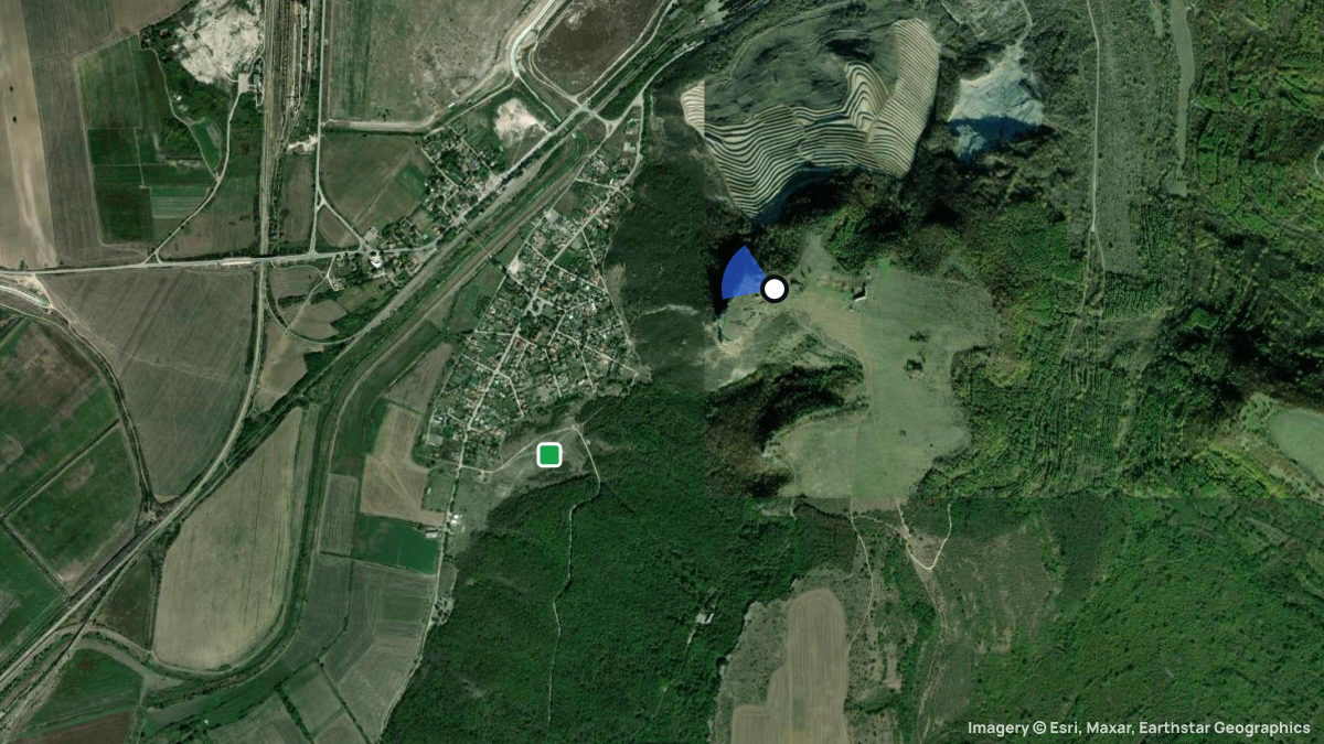 Satellite map of Razdelna with its launches and landings
