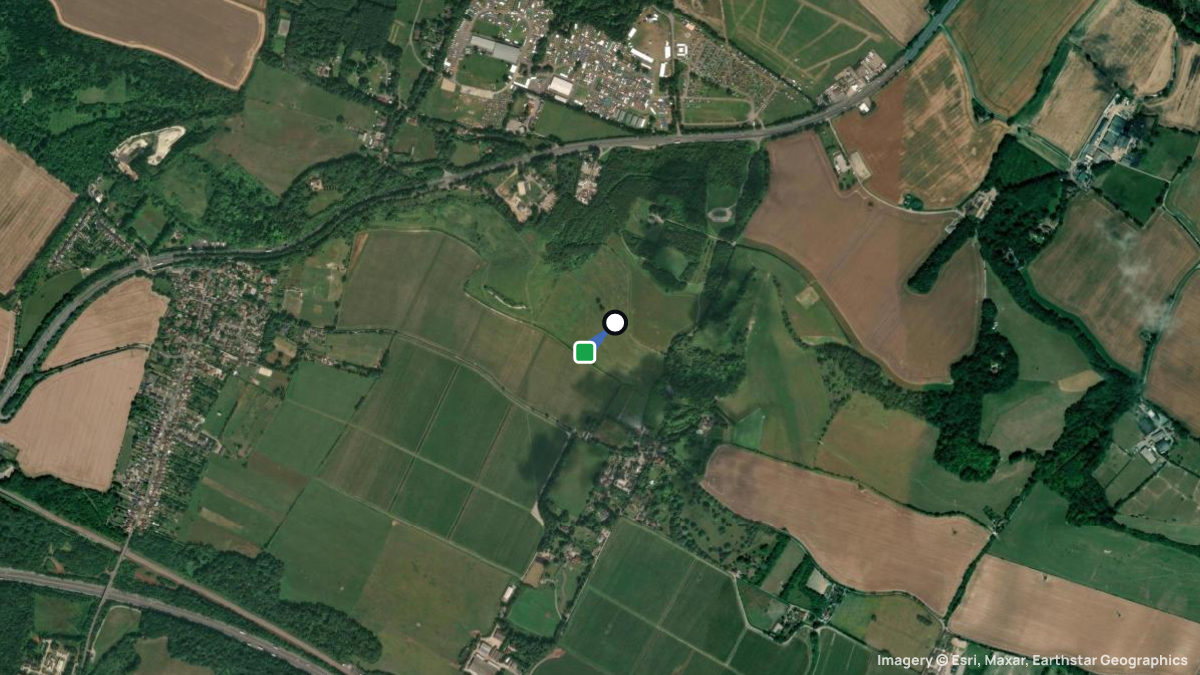 Satellite map of Thurnham with its launches and landings
