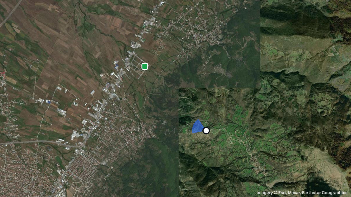 Satellite map of Korisa with its launches and landings