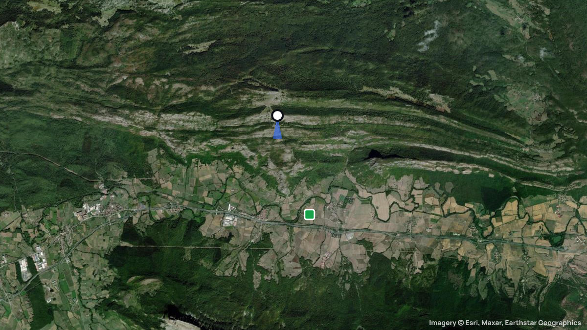 Satellitenkarte von San Migel mit Start- und Landeplätzen