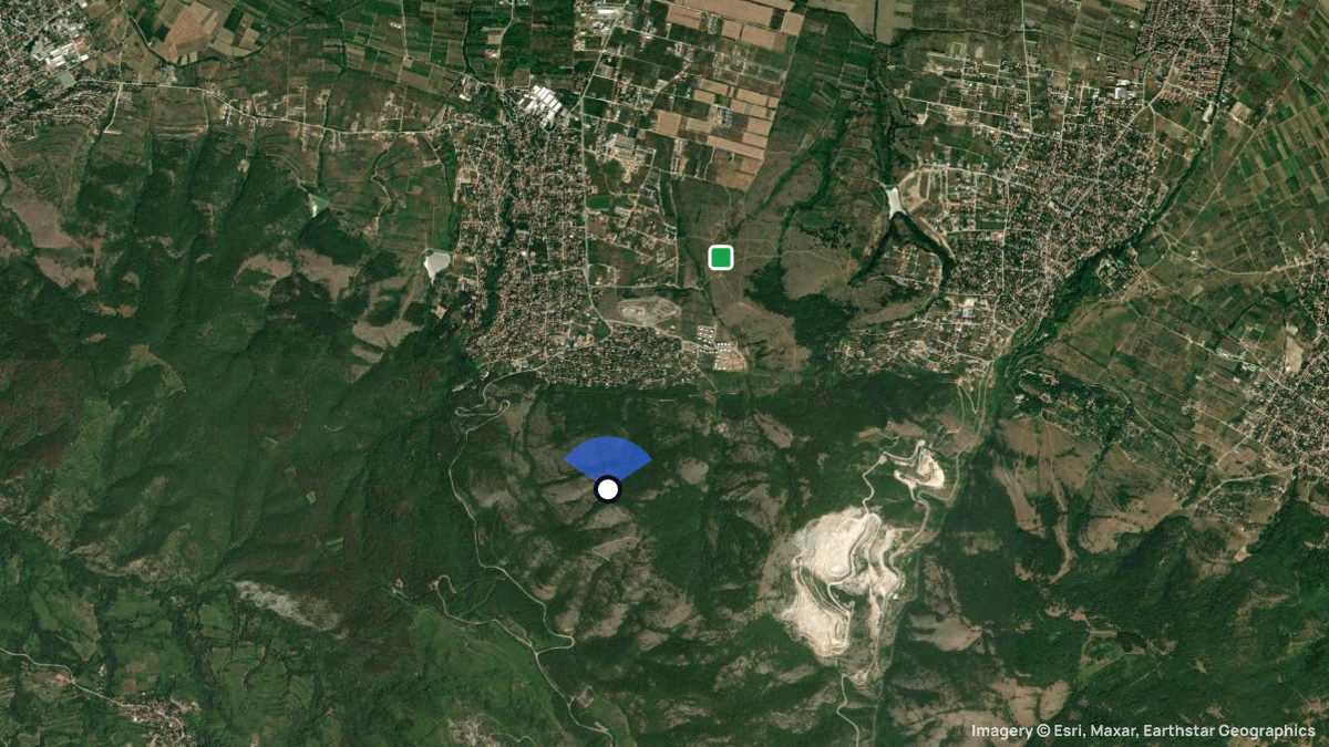 Satellite map of Markovo with its launches and landings