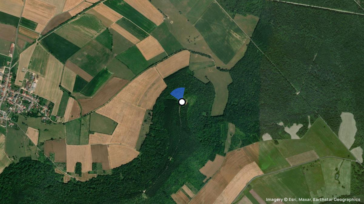Satellitenkarte von La Cote Saint-Germain mit Start- und Landeplätzen