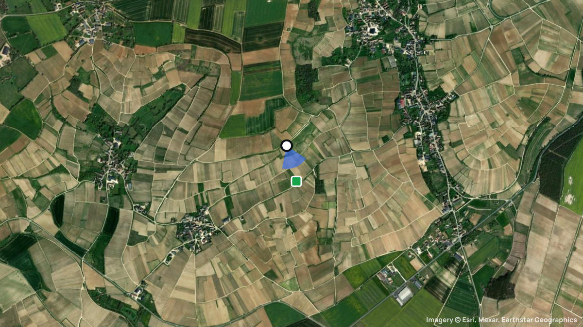 Satellite map of Champtin with its launches and landings