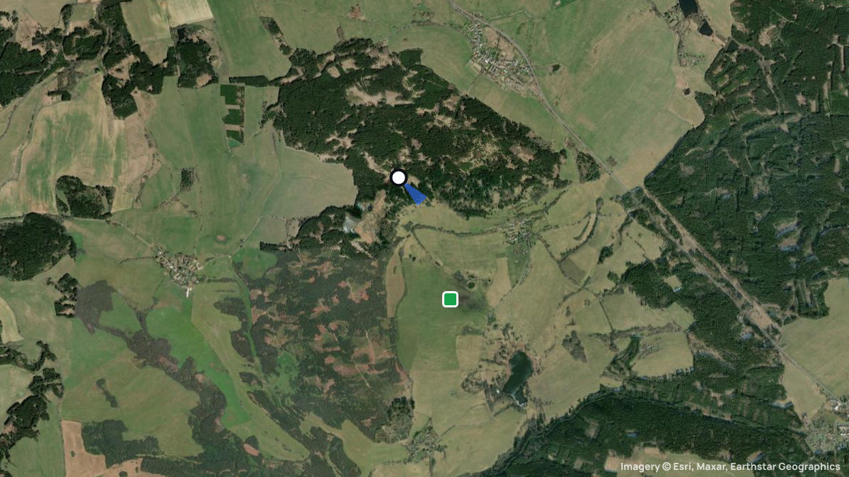 Satellite map of Trebounak with its launches and landings