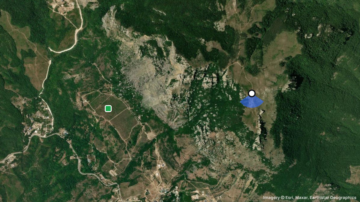 Satellitenkarte von Demerdzhi mit Start- und Landeplätzen