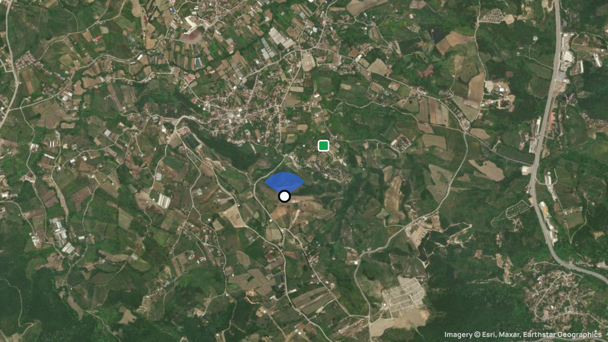 Satellite map of Safran with its launches and landings