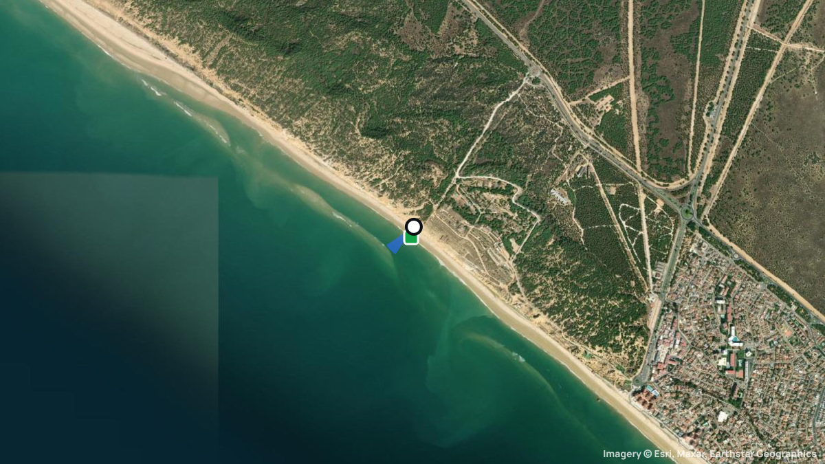 Satellitenkarte von Matalascanas mit Start- und Landeplätzen