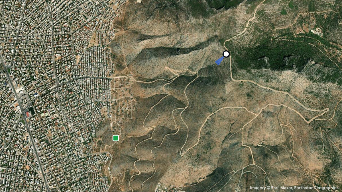 Satellite map of Voula with its launches and landings