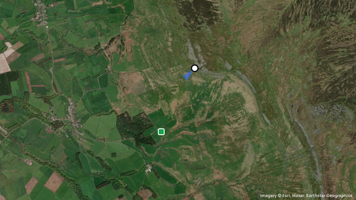 Satellite map of Millers Leab with its launches and landings