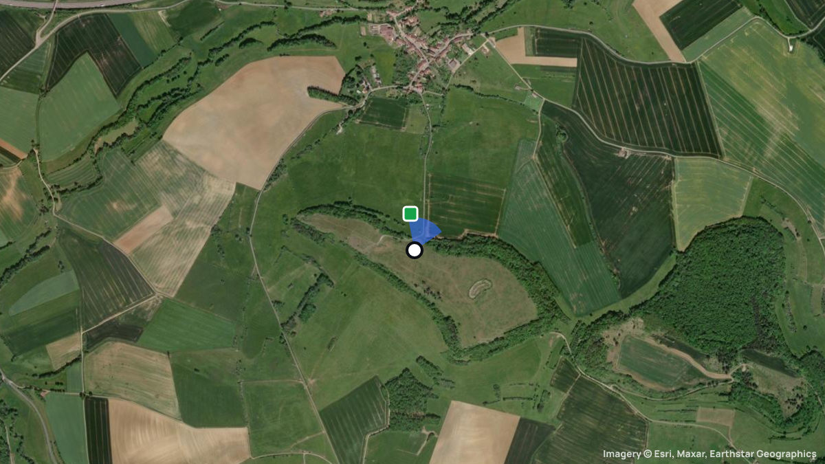Satellitenkarte von Charmoilles mit Start- und Landeplätzen