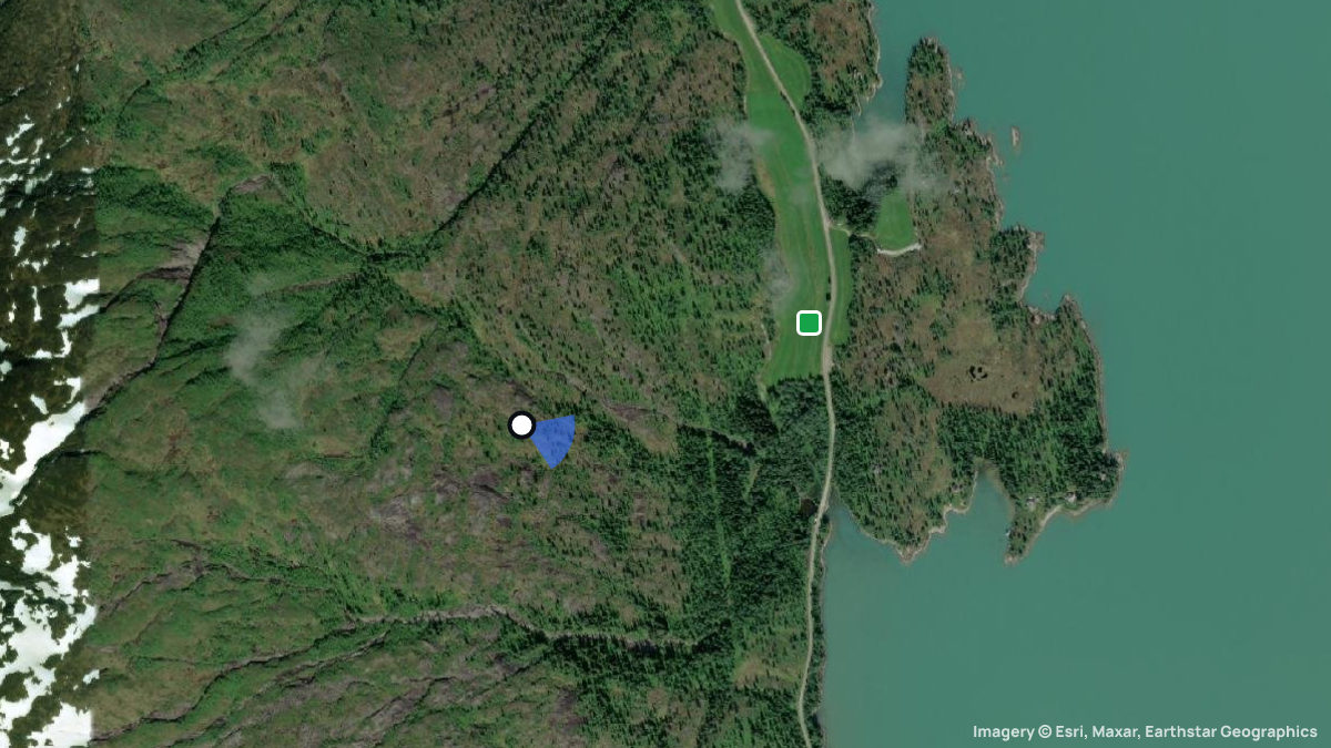 Satellitenkarte von Snofjellet mit Start- und Landeplätzen