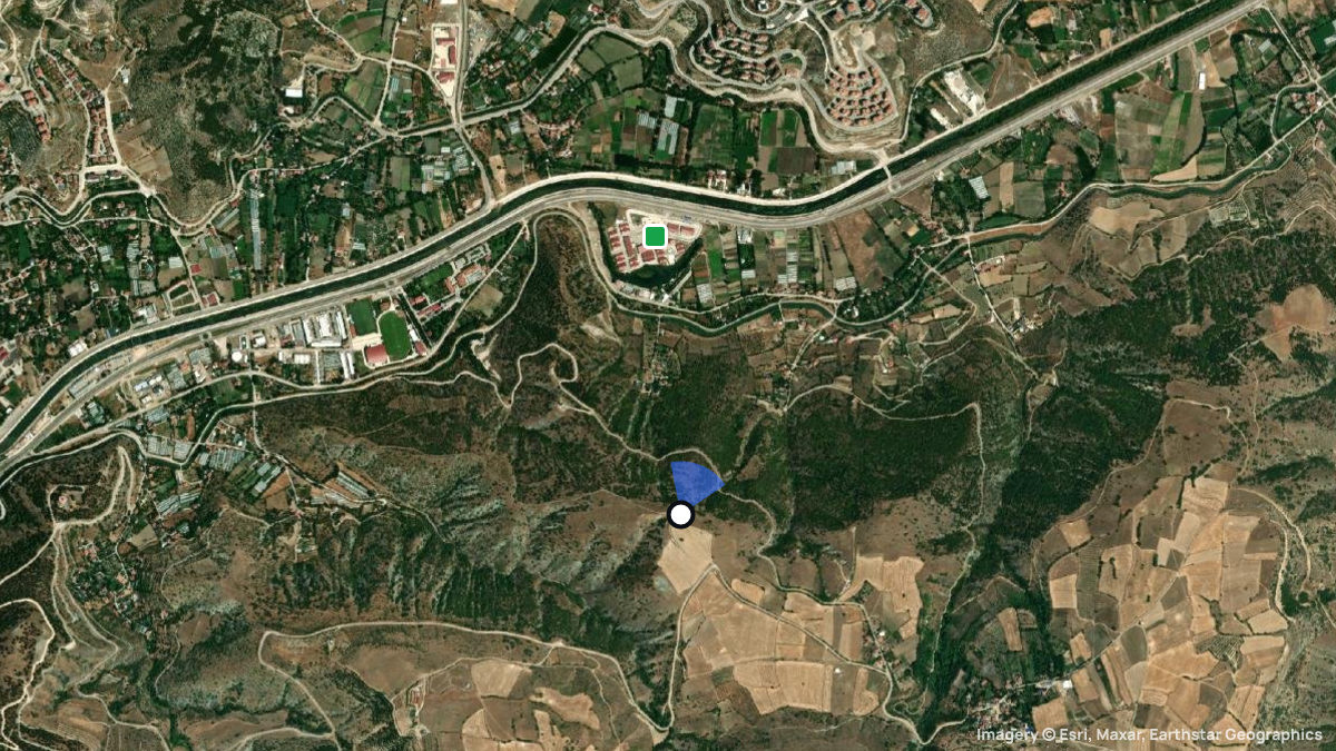 Satellite map of Toki with its launches and landings