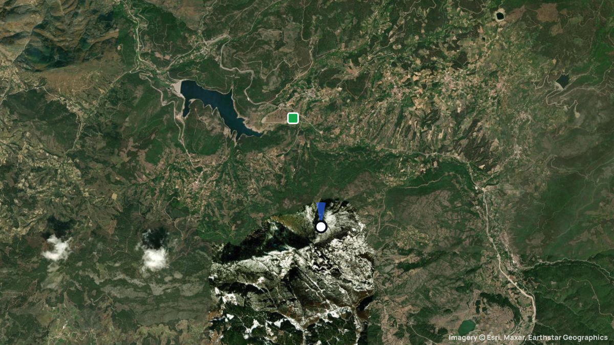 Satellite map of Termiksi Tepe with its launches and landings