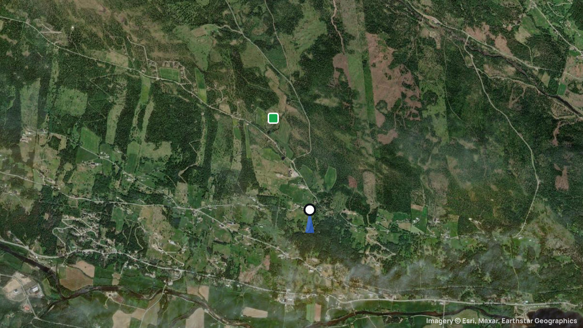 Satellite map of Uvdal with its launches and landings