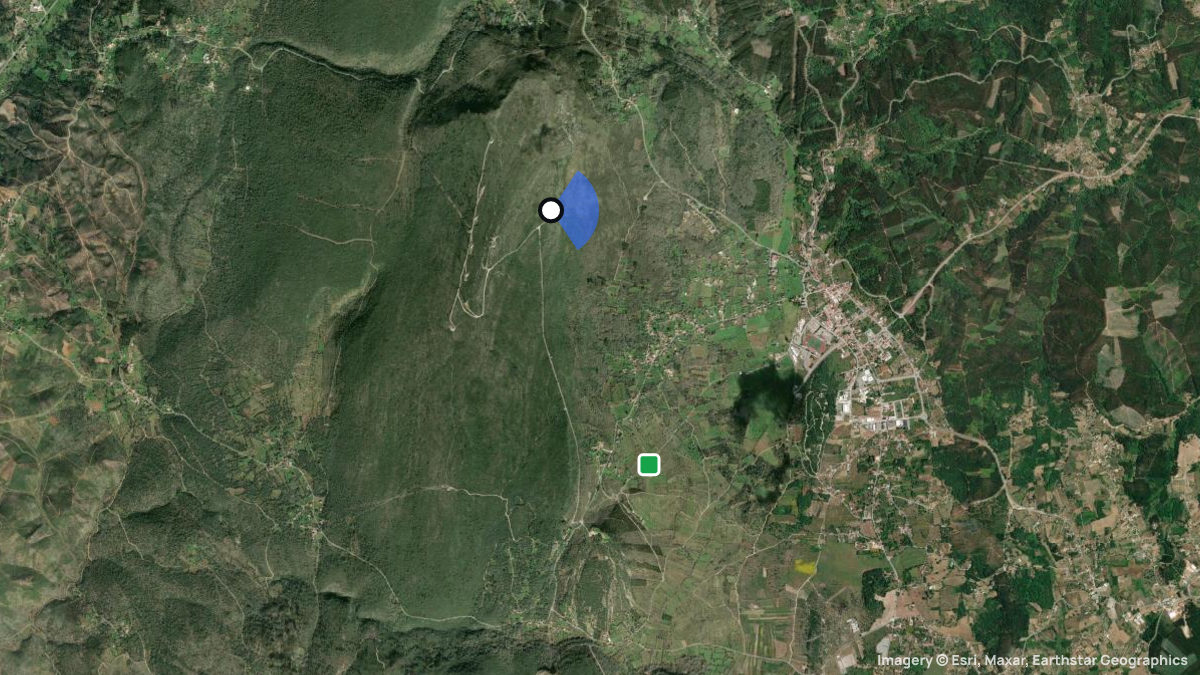 Satellitenkarte von Alvaiazere mit Start- und Landeplätzen