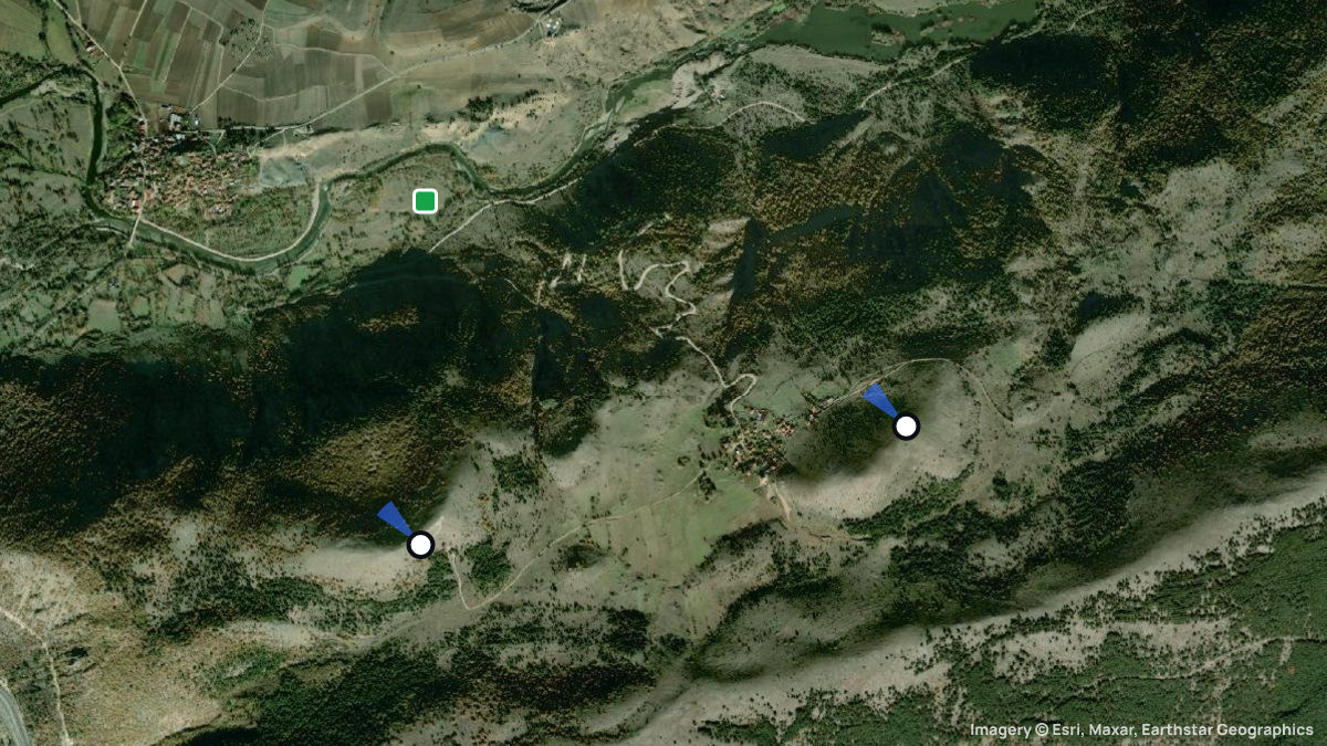 Satellitenkarte von Hamamli mit Start- und Landeplätzen