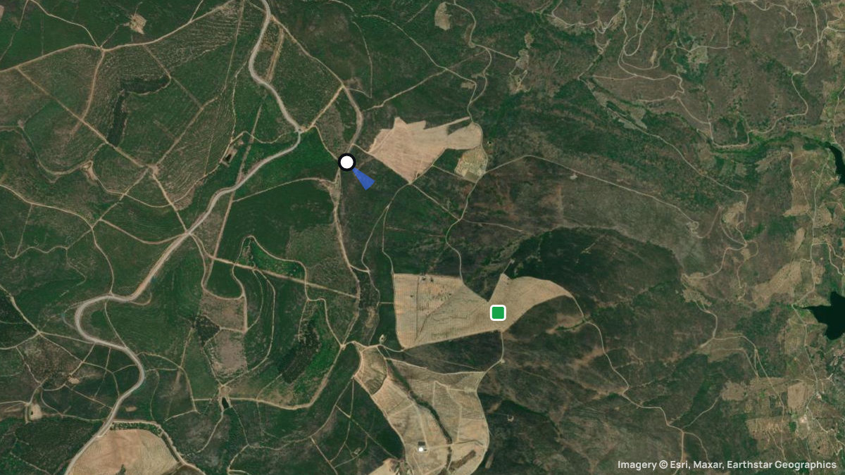 Satellitenkarte von Freixo de Espada a Cinta mit Start- und Landeplätzen