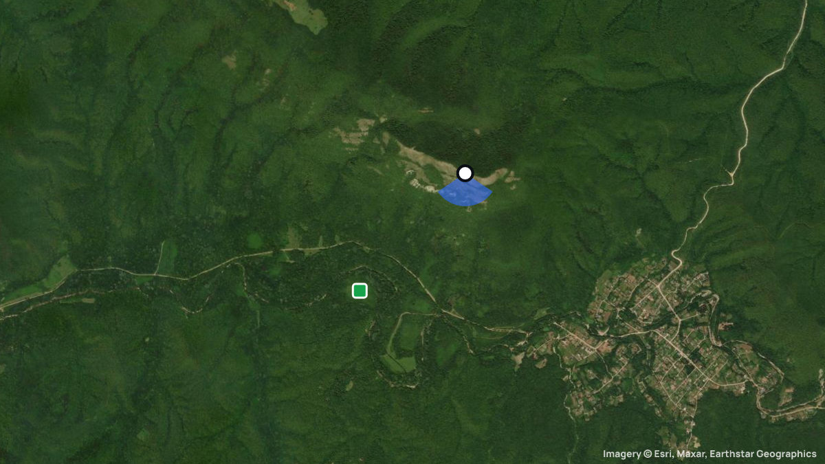 Satellite map of Shize with its launches and landings