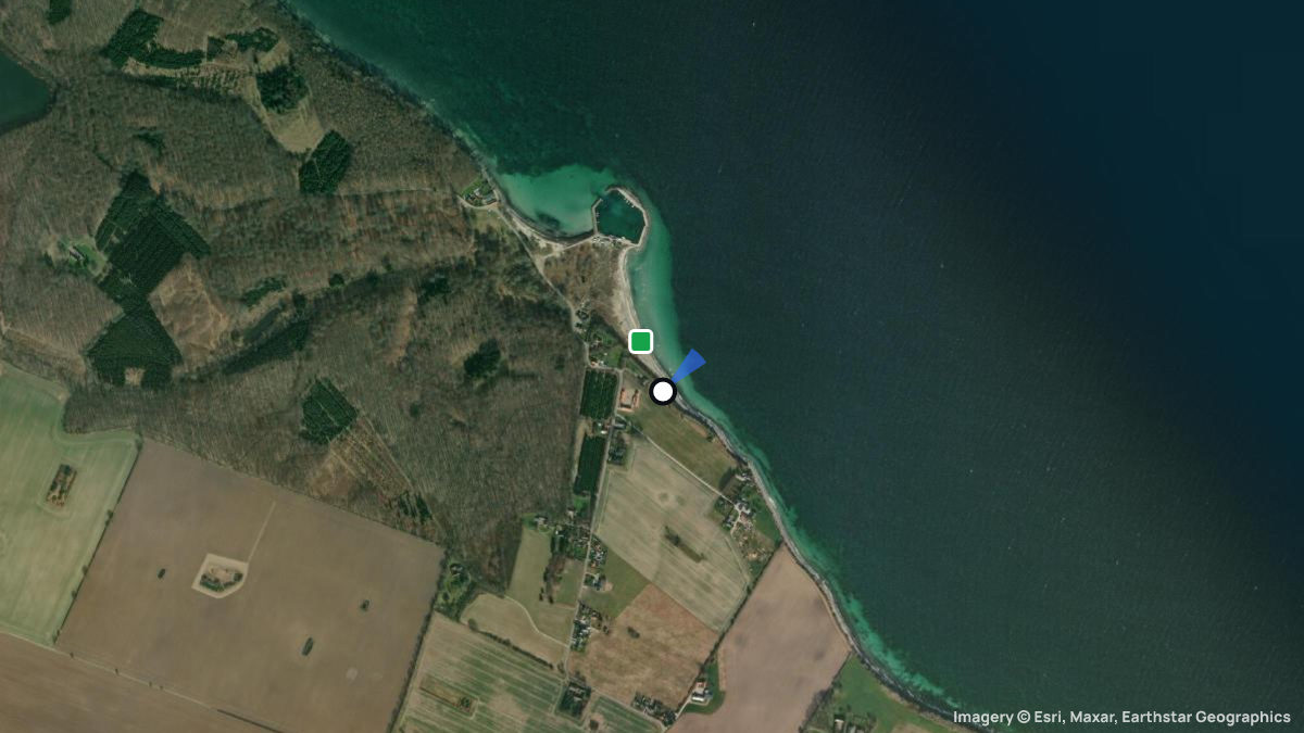 Satellite map of Bogeskov with its launches and landings