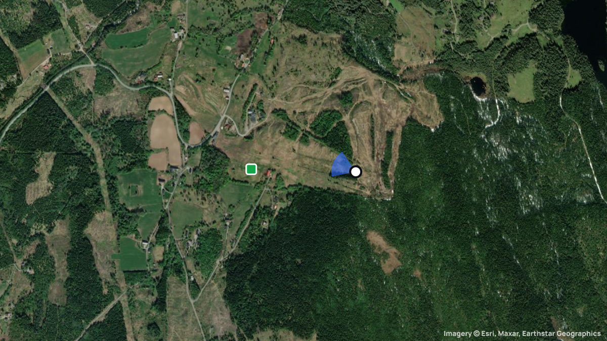 Satellite map of Hurdal with its launches and landings