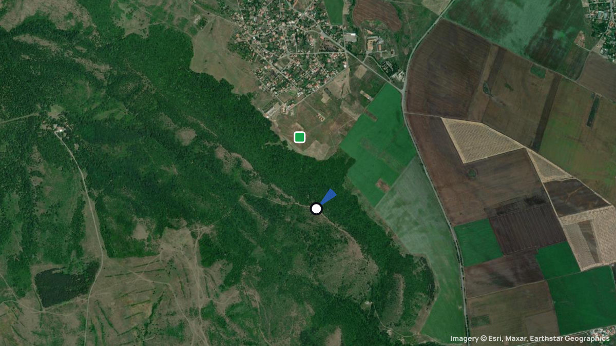 Satellite map of Medovo with its launches and landings