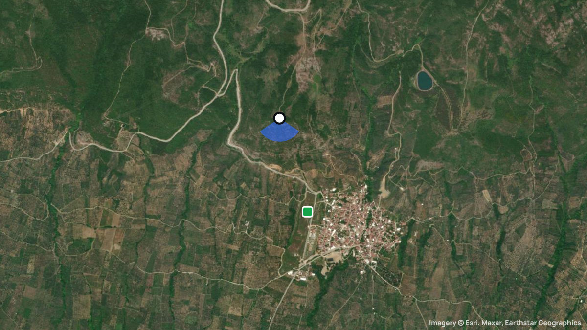 Satellite map of Cakirli with its launches and landings