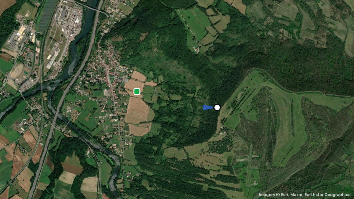 Satellite map of Picon with its launches and landings