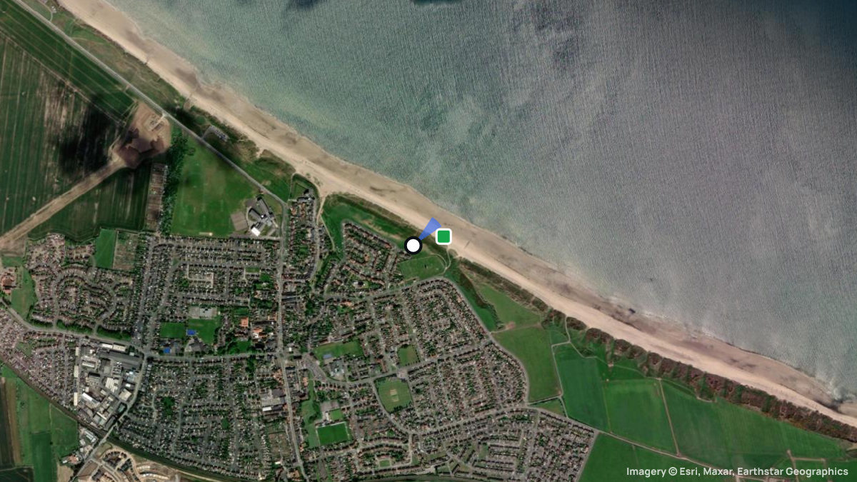 Satellite map of Marske with its launches and landings