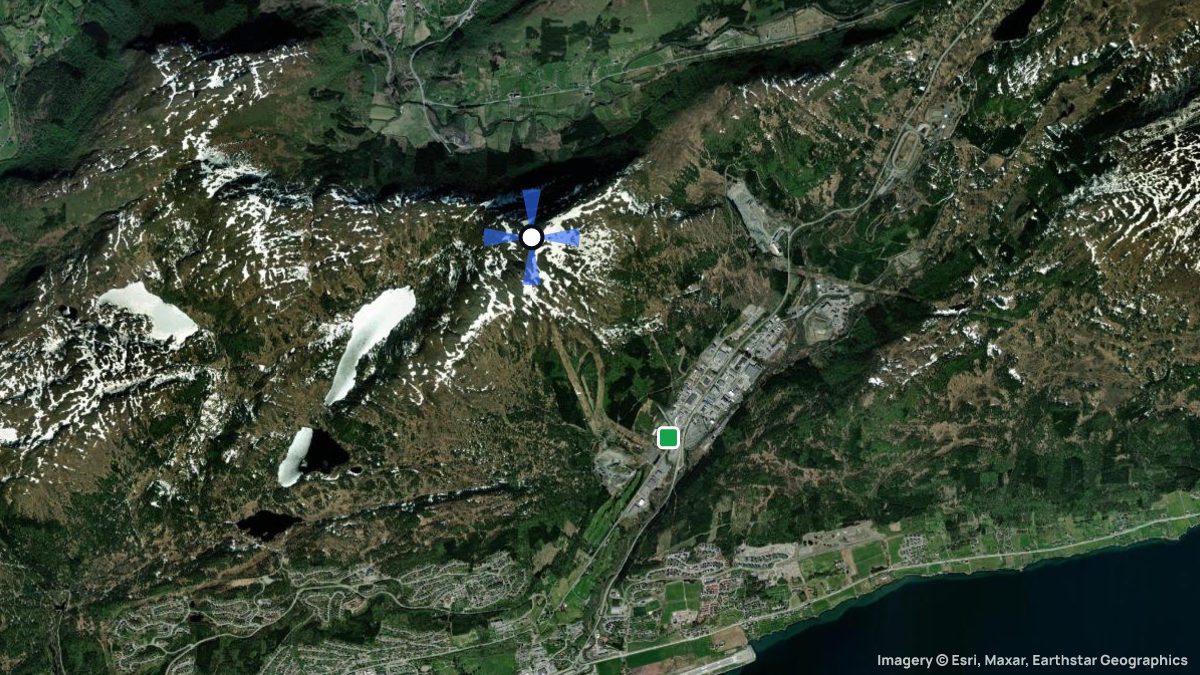 Satellite map of Tusten with its launches and landings