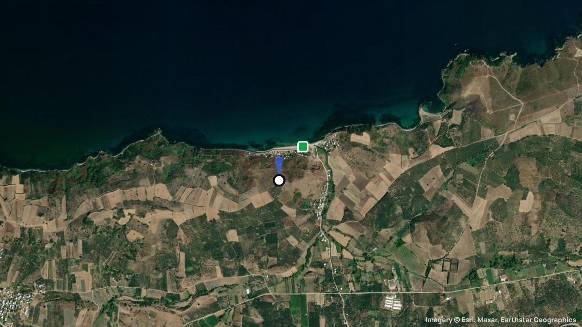 Satellite map of Bursa with its launches and landings
