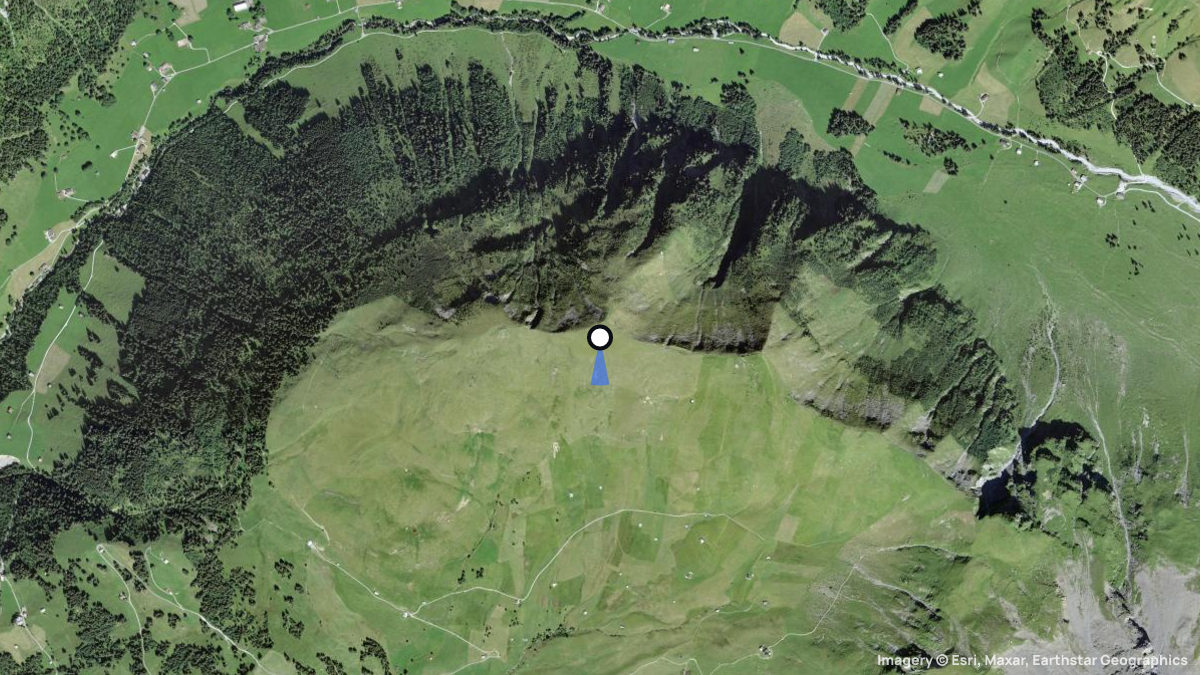 Satellite map of Albristhubel with its launches and landings