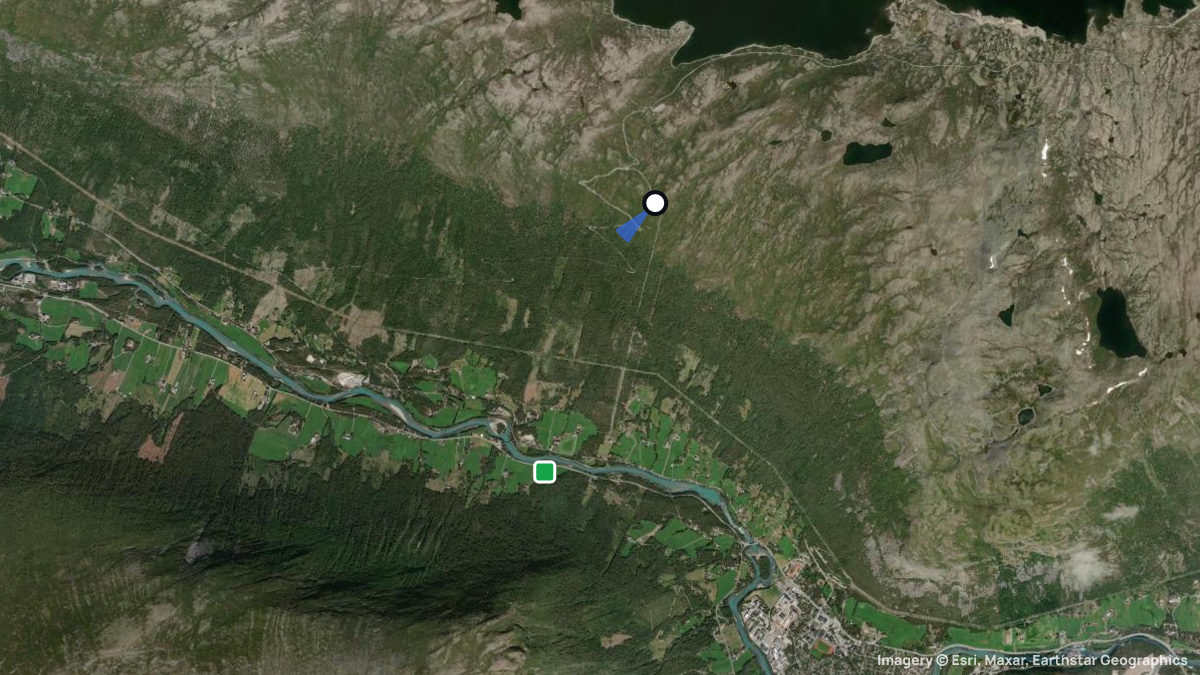 Satellite map of Bismo with its launches and landings