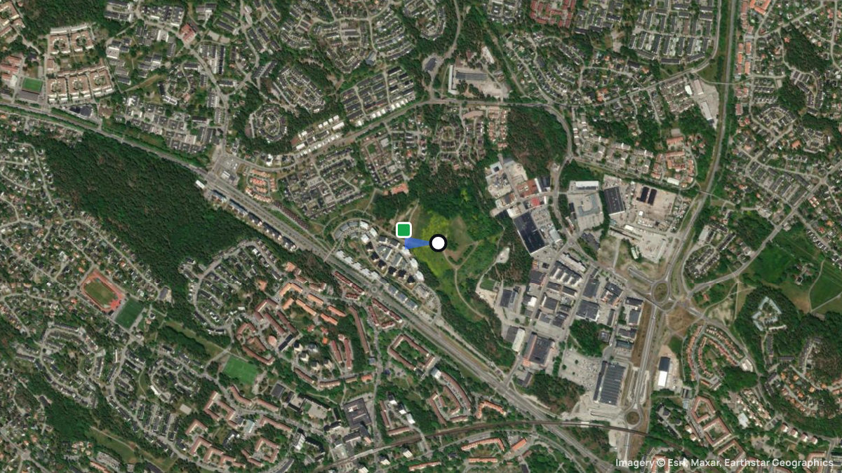 Satellite map of Johannelund with its launches and landings