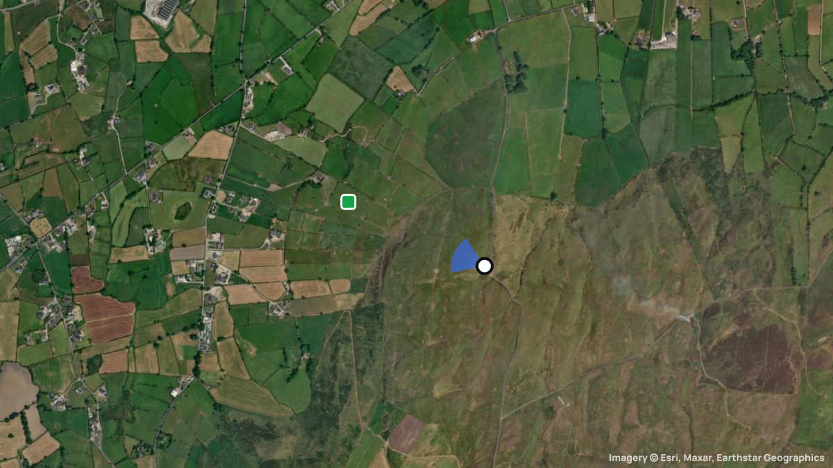 Satellite map of Mayobridge with its launches and landings