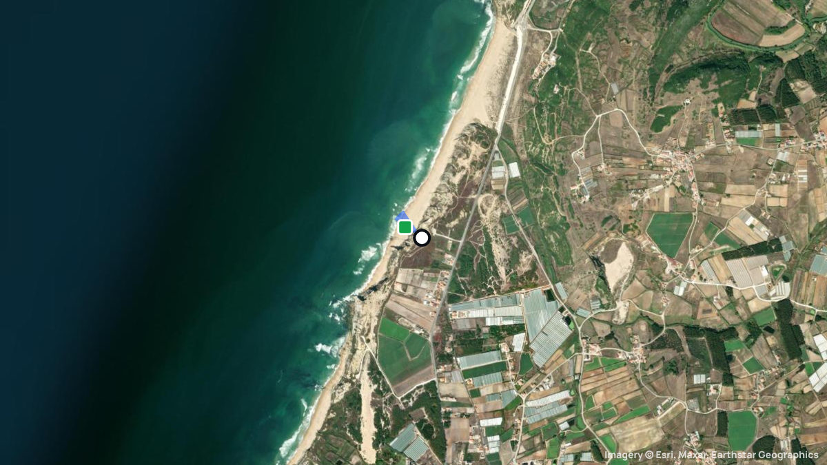 Satellite map of Santa Rita with its launches and landings
