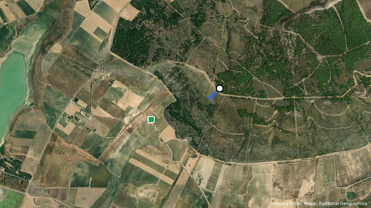 Satellite map of Montagna Grande Süd with its launches and landings