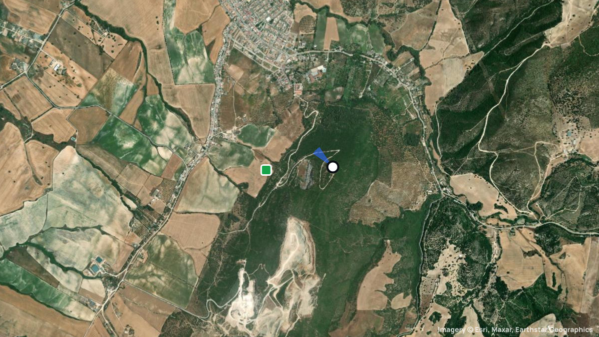 Satellite map of San Jose del Valle with its launches and landings