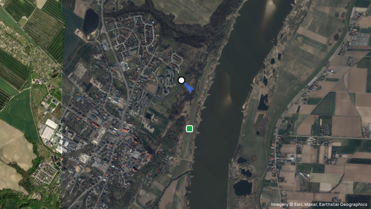 Satellite map of Nowe with its launches and landings